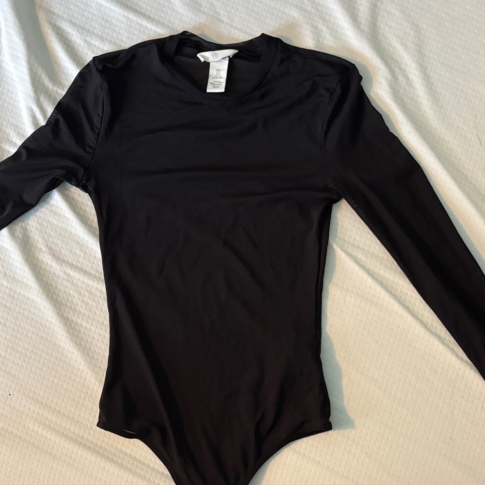 H&M Black Long Sleeve Bodysuit